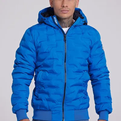 Kurtka męska Pit bull Carver Quilted Hooded Jacket M Niebieski