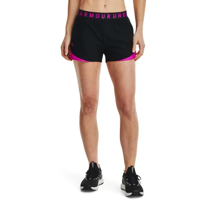 Spodenki damskie UNDER ARMOUR Play Up Shorts 3.0 1344552 czarno-różowe S Czarny