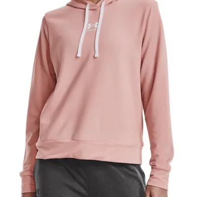 Bluza damska UNDER ARMOUR RIVAL TERRY HOODIE 1369855 S Różowy