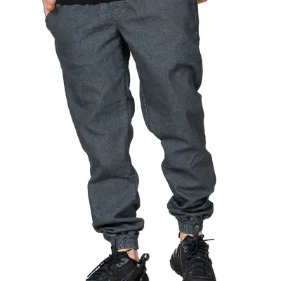 Spodnie Jeans Jogger Grube Lolo Big Dymek Grafitowe / Złote