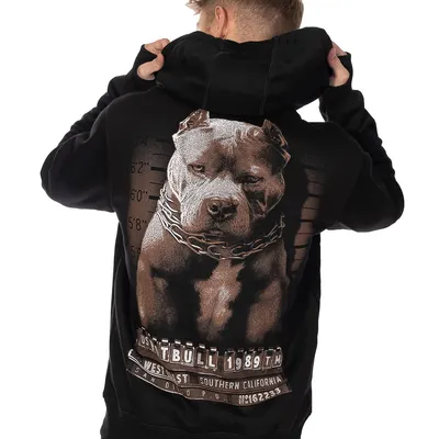 Bluza Z Kapturem Pitbull Mugshot Czarna