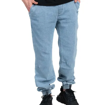 Spodnie Jeans Jogger Prosto Pazy Jasnoniebieskie