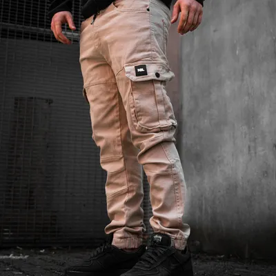 Spodnie Jeans Jogger New Bad Line Cargo Beżowe