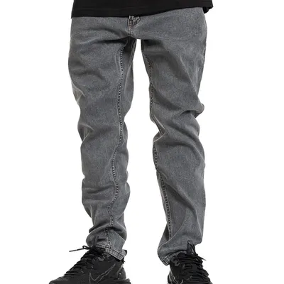 Spodnie Jeans Prosto Tapered Gotik Szare