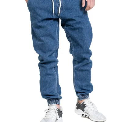 Spodnie Ssg Jeans Jogger Small Logo Niebieskie