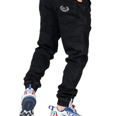 Spodnie Jeans Jogger Moro Sport Paris Laur Czarne