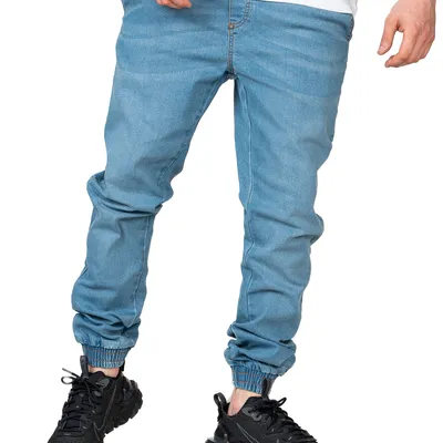 Spodnie Jeans Jogger Moro Sport Mini Paris Jasnoniebieskie