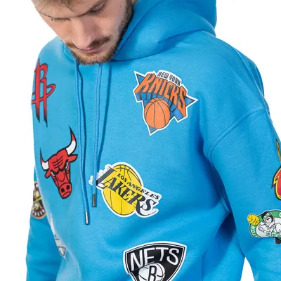 Bluza Z Kapturem Plus Eighteen Nba ST-3517 Niebieska