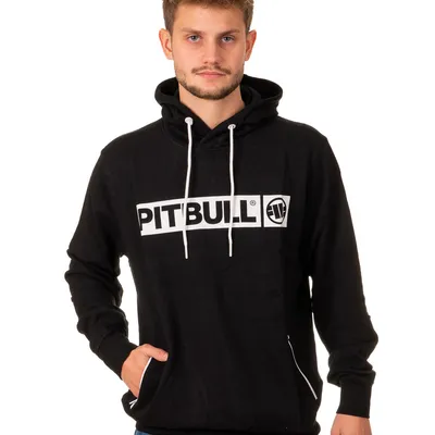 Bluza Z Kapturem Pit Bull Hilltop Terry Czarna