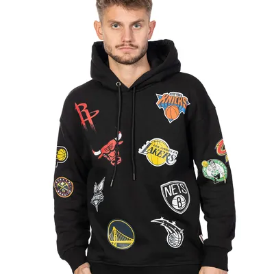 Bluza Z Kapturem Plus Eighteen Nba ST-3517 Czarna