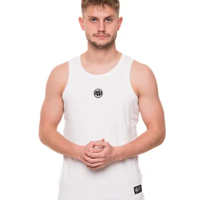 Tank Top Pit Bull Rib Small Logo Biały