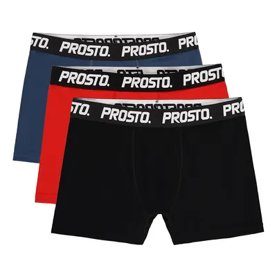 Bokserki Prosto Multi 3-Pack Czarne / Czerwone / Granatowe