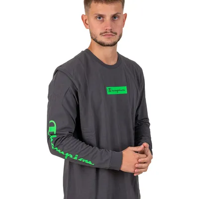 Longsleeve Champion 217969 Sleeve Szary / Zielony