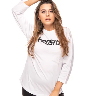 Longsleeve Damski Prosto Bazik Biały