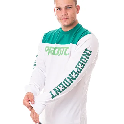 Longsleeve Prosto Natural Biały / Zielony 39664