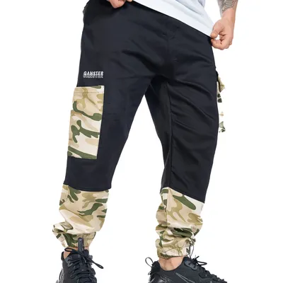 Spodnie Materiałowe Jogger Gangster 3001 Camo 6 Sand Pocket Moro