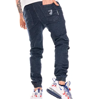 Spodnie Jeans Jogger Grube Lolo Classic Dymek Back Ciemnoniebieskie