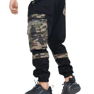 Spodnie Materiałowe Jogger Gangster 3005 Camo Pocket Sign Moro