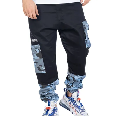 Spodnie Materiałowe Jogger Gangster 3001 Camo 5 Blue Pocket Moro