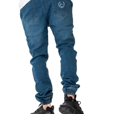 Spodnie Jeans Jogger Moro Sport Paris Laur Pocket Niebieskie