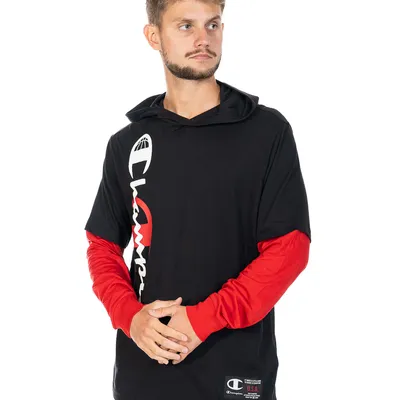 Longsleeve Z Kapturem Champion 219604 Granatowy