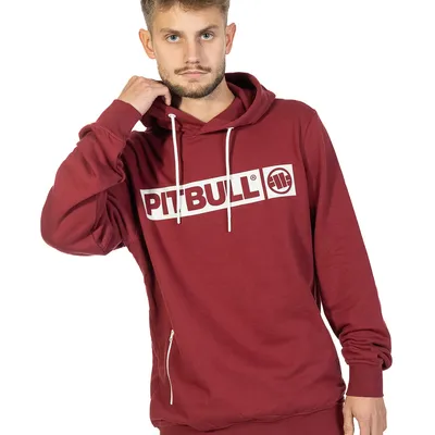 Bluza Z Kapturem Pitbull Hilltop Tery Group Bordowa