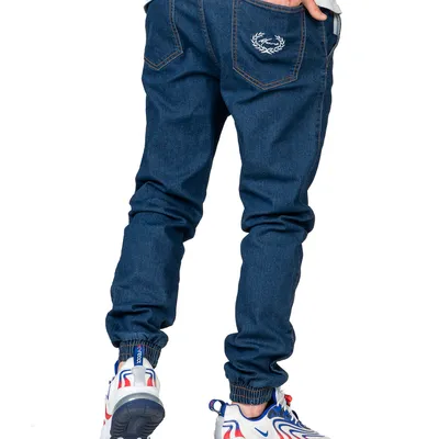 Spodnie Jeans Jogger Moro Sport Paris Laur Ciemnoniebieskie