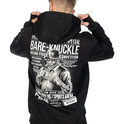 Bluza Z Kapturem Pit Bull Bare Knuckle Czarne