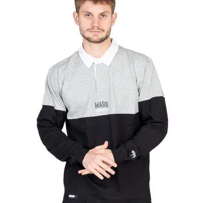 Longsleeve Polo Mass Club Czarny / Szary