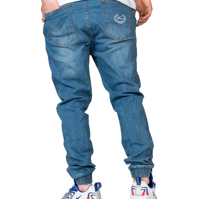 Spodnie Jeans Jogger Moro Sport Paris Laur 3D Niebieskie