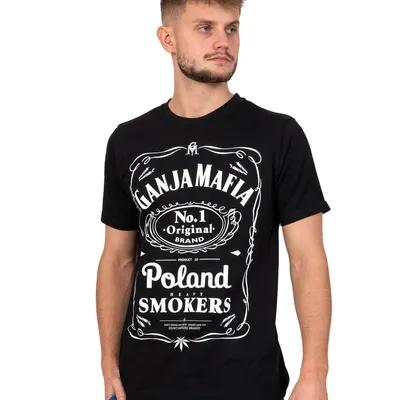 Koszulka Ganja Mafia Heavy Smokers Czarna