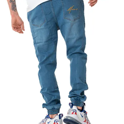 Spodnie Jeans Jogger Moro Sport Big Paris Classic 3D Effect Jasnoniebieskie