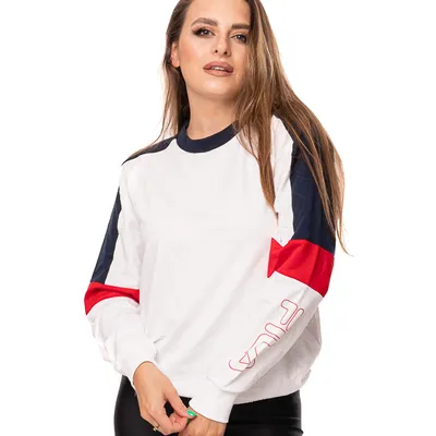 Bluza Damska Fila 683427 Paulina Biała / Czerwona / Granatowa