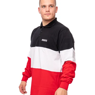 Longsleeve Prosto Polo Malle Czarny / Biały / Czerwony