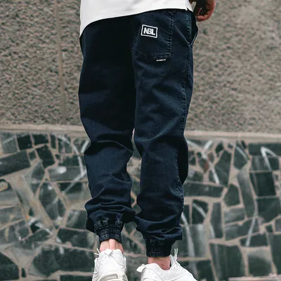 Spodnie Jeans Jogger New Bad Line Icon Niebieskie