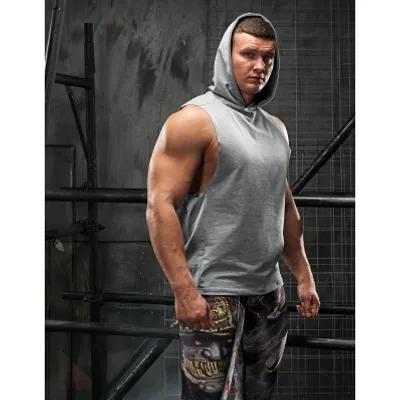 TANK TOP HOODIE RESPECT grey