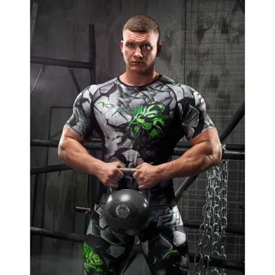 Rashguard krótki rękaw DAVID - Green