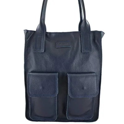 Torba shopper bag do pracy - Granatowa