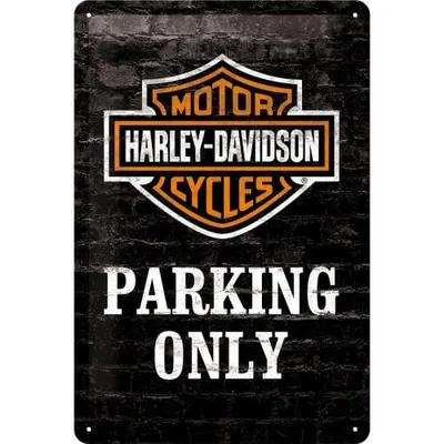 Plakat metalowy 20x30 cm Harley parking