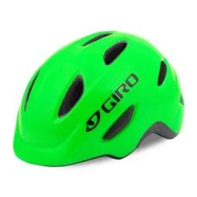 Kask dziecięcy juniorski GIRO SCAMP matte green lime lines 2019