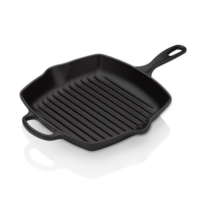 Le Creuset - Kwadratowa patelnia grillowa SIGNATURE czarny mat