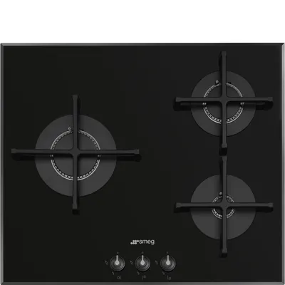 Smeg - Płyta gazowa Linea PV163B3 Czarna