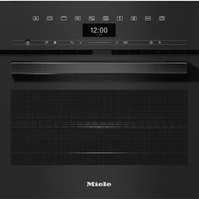 Miele - Piekarnik z kuchnią mikrofalową H 7440 BM czarny, do zabudowy 45cm ObsidianBlack