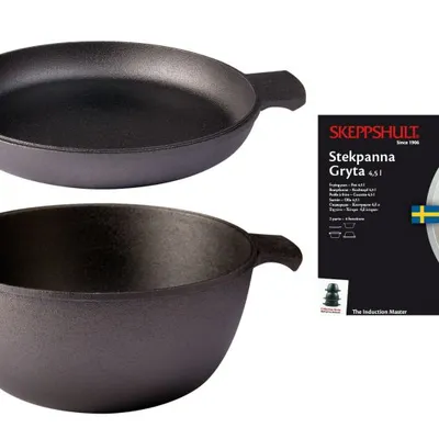 Skeppshult - Zestaw 2 naczyń MASTER garnek 4,5L + patelnia 27cm