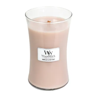 WoodWick - Świeca Duża Vanilla & Sea Salt 120h