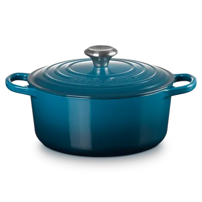 Le Creuset - Okrągła Brytfanna 24cm SIGNATURE deep teal