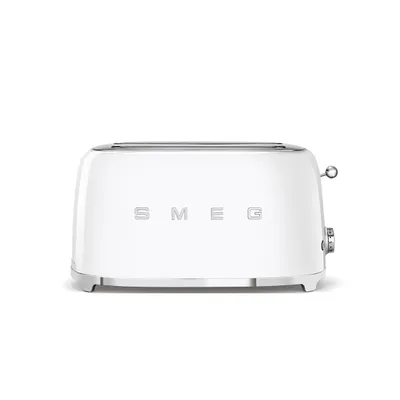 Smeg - Toster na 4 kromki (41x21cm) 50's Retro Style TSF02WHEU Biały