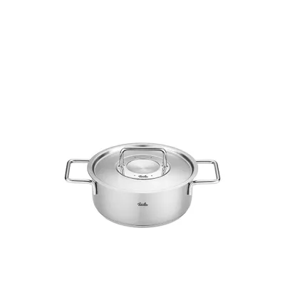 Fissler - Garnek niski 24 cm z metalową pokrywką Pure Collection