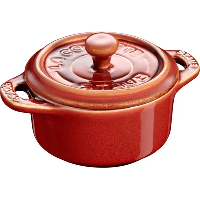 Staub - Mini garnek ceramiczny okrągły La Cocotte 200 ml kasztanowy