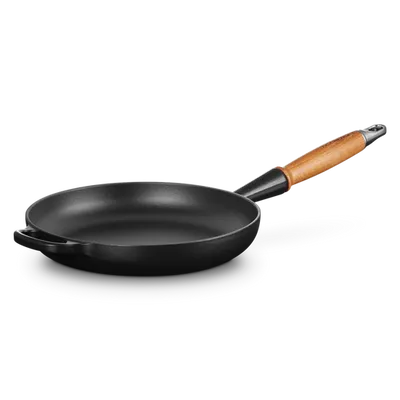 Le Creuset - Patelnia Signature z drewnianym uchwytem 26 cm Czarny mat